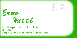 erno huttl business card
